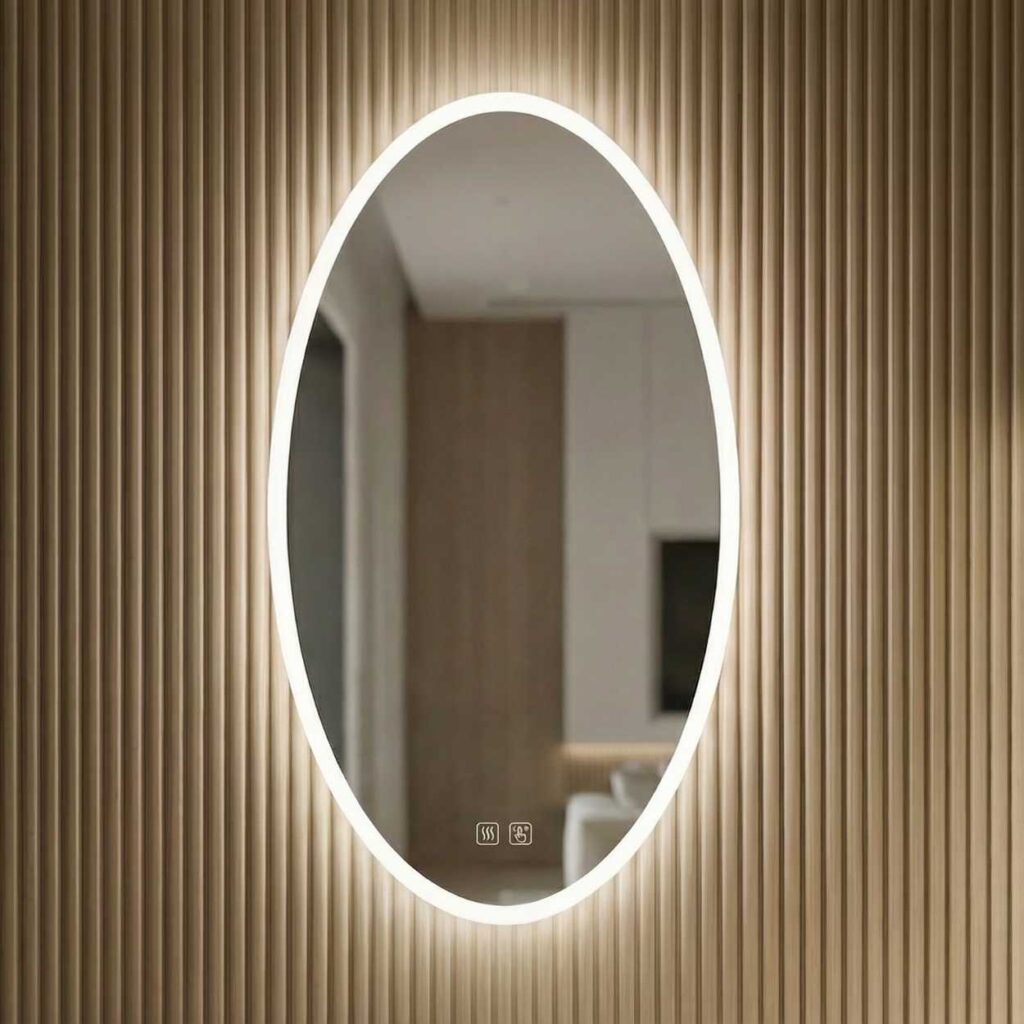 smart mirror oval without border