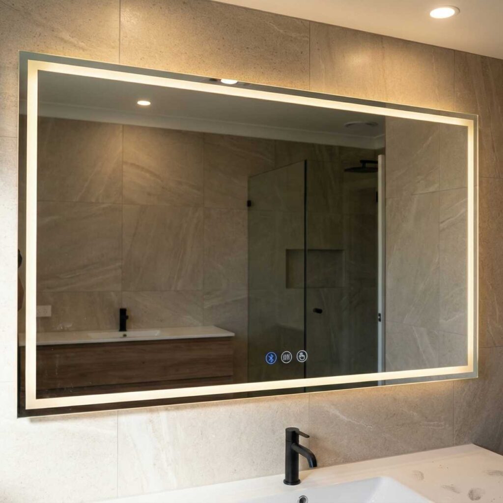 smart mirror rectangular border