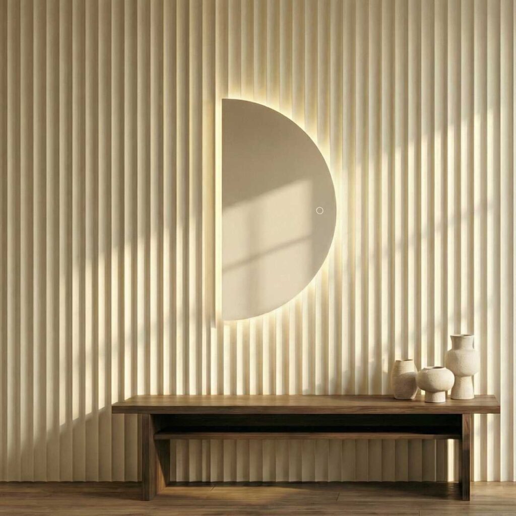 smart mirror semi circle small