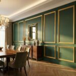 Interal wall moulding gold round