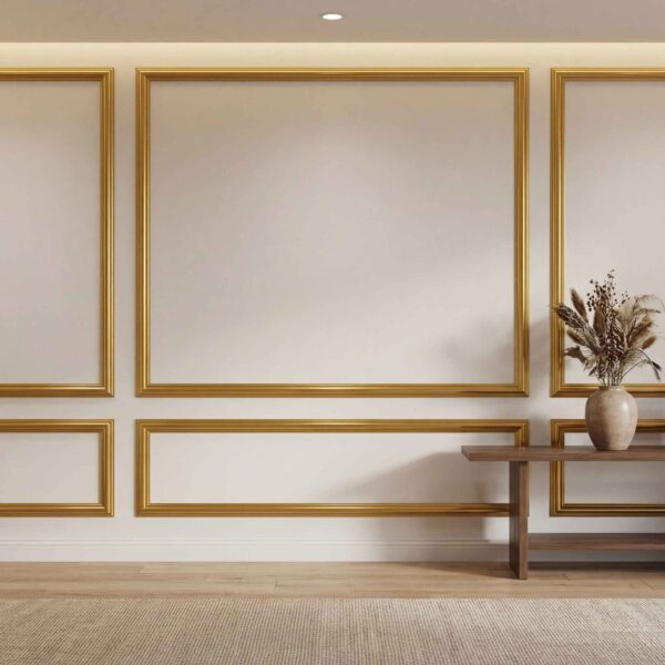 Wall Moulding - Round Gold 60