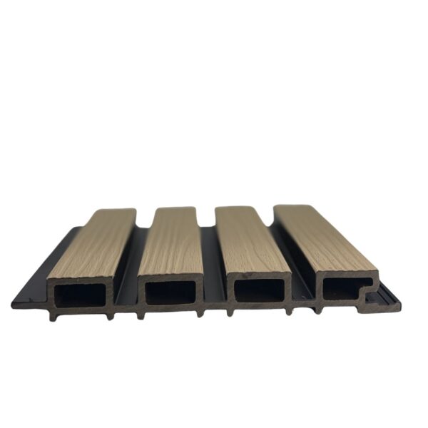 Beige with Black Groves External Wall Cladding