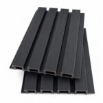 Charcoal external wall cladding