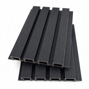 Charcoal external wall cladding