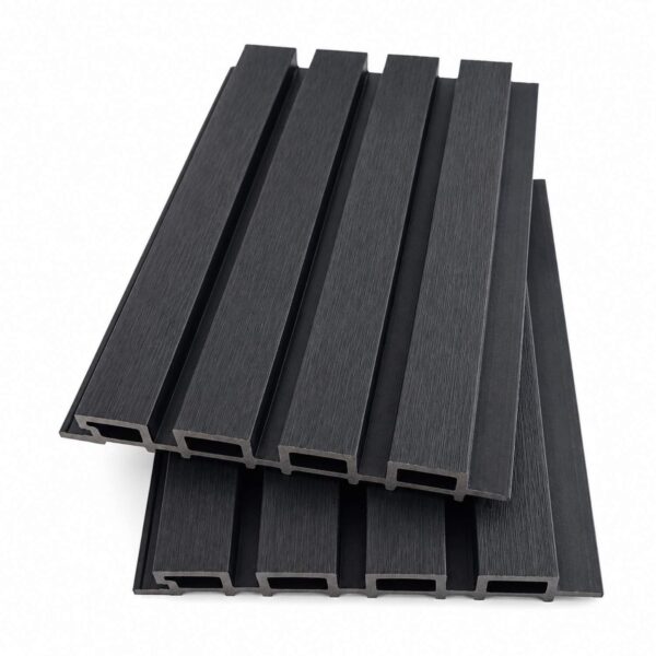 Charcoal external wall cladding