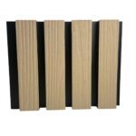 WPC Co-Extrusion Beige with Black Groves External Wall Cladding (25mmX220mmX2200mm)