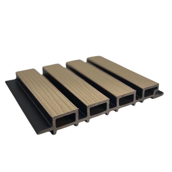 WPC Co-Extrusion Beige with Black Groves External Wall Cladding (25mmX220mmX5400mm)